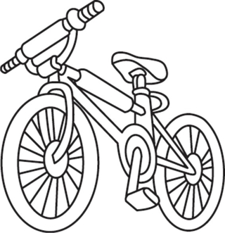 Bicyclette 01 - Coloriages véhicule - Coloriages - 10doigts.fr